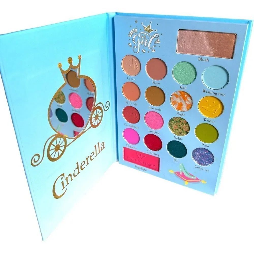 NWT MAKEUP PALLETS Cinderella set Ultramo/love Woman Luxe Beauty 16 pigm…